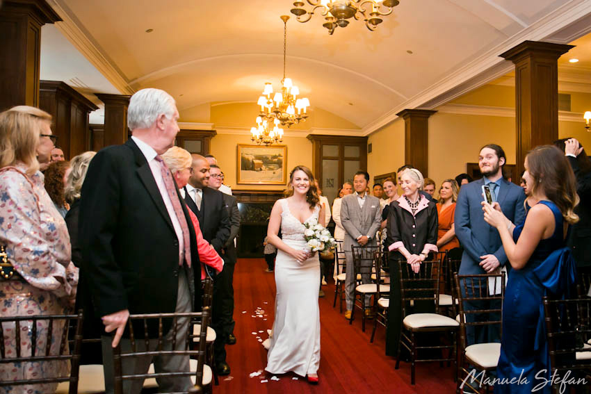 Bride walking down the isle